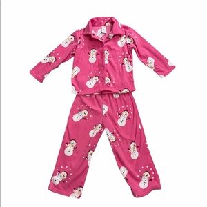 Gymboree Toddler Girls Snowman Fleece Pajamas